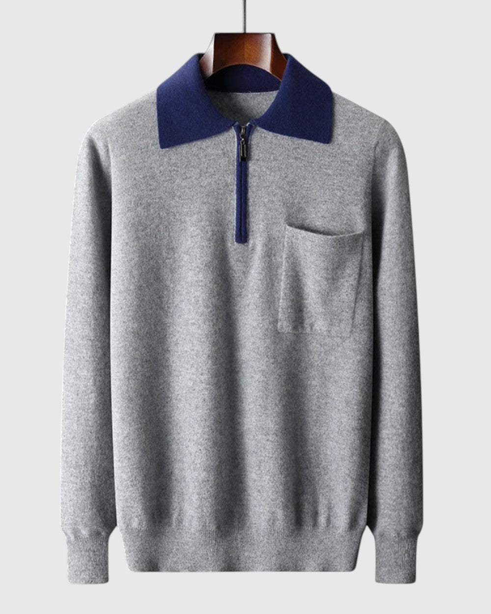 Perla - Polo Castelle s zipem z kašmíru